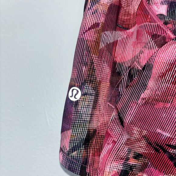 Lululemon Run Times Short II 4" - Sun Dazed Multi Pink / Black | Size 4 - Picture 10 of 11
